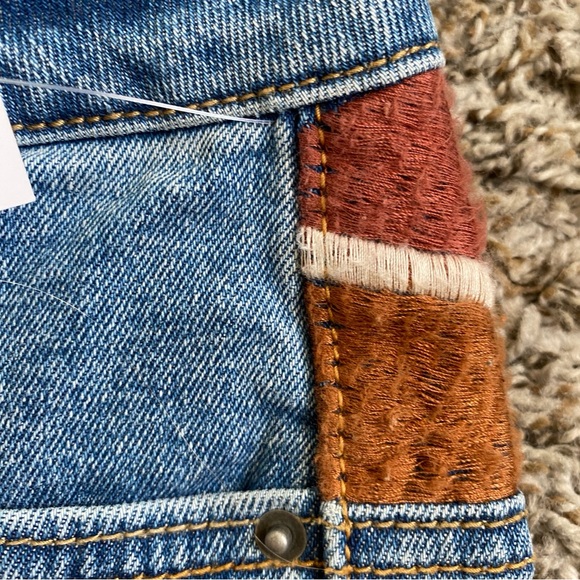 DRIFTWOOD Blue Flare Jeans with Multicolor Sunburst Waist - Picture 11 of 15